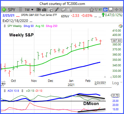 Short-term Warning&##x3a; S&P Flashes Weekly DMIcon